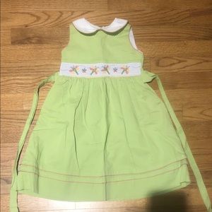 Anavini girls/toddlers green spring dress